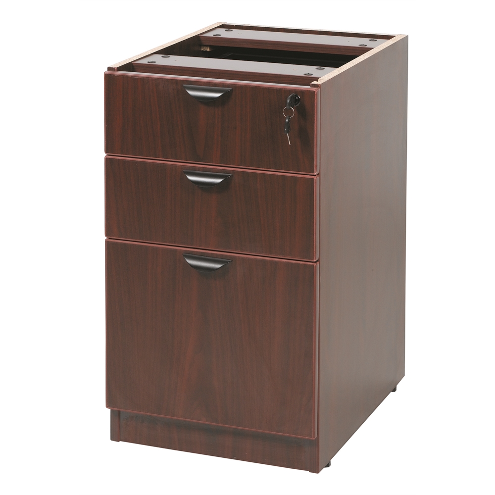 Boss Deluxe Pedestal-Full, Box/Box/File, 15.5W*22D, Mahogany. Picture 1