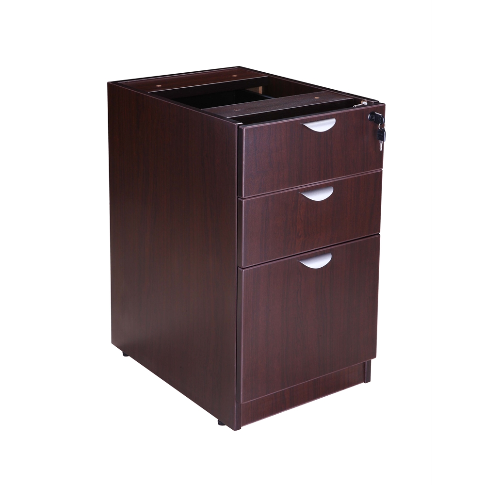 Boss Deluxe Pedestal-Full, Box/Box/File, 15.5W*22D, Mahogany. Picture 2