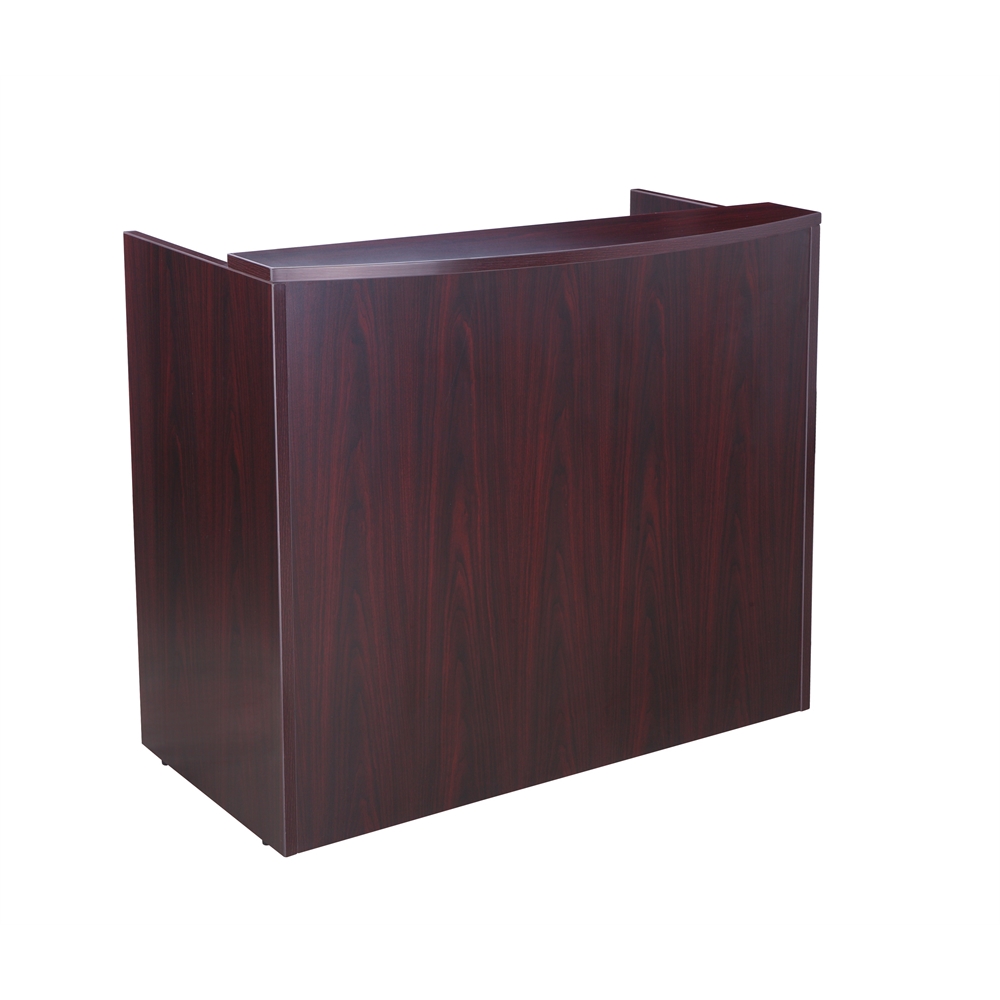 Glazed Reception Desk, 48Wx26Dx41.5H Mahogany. Picture 1