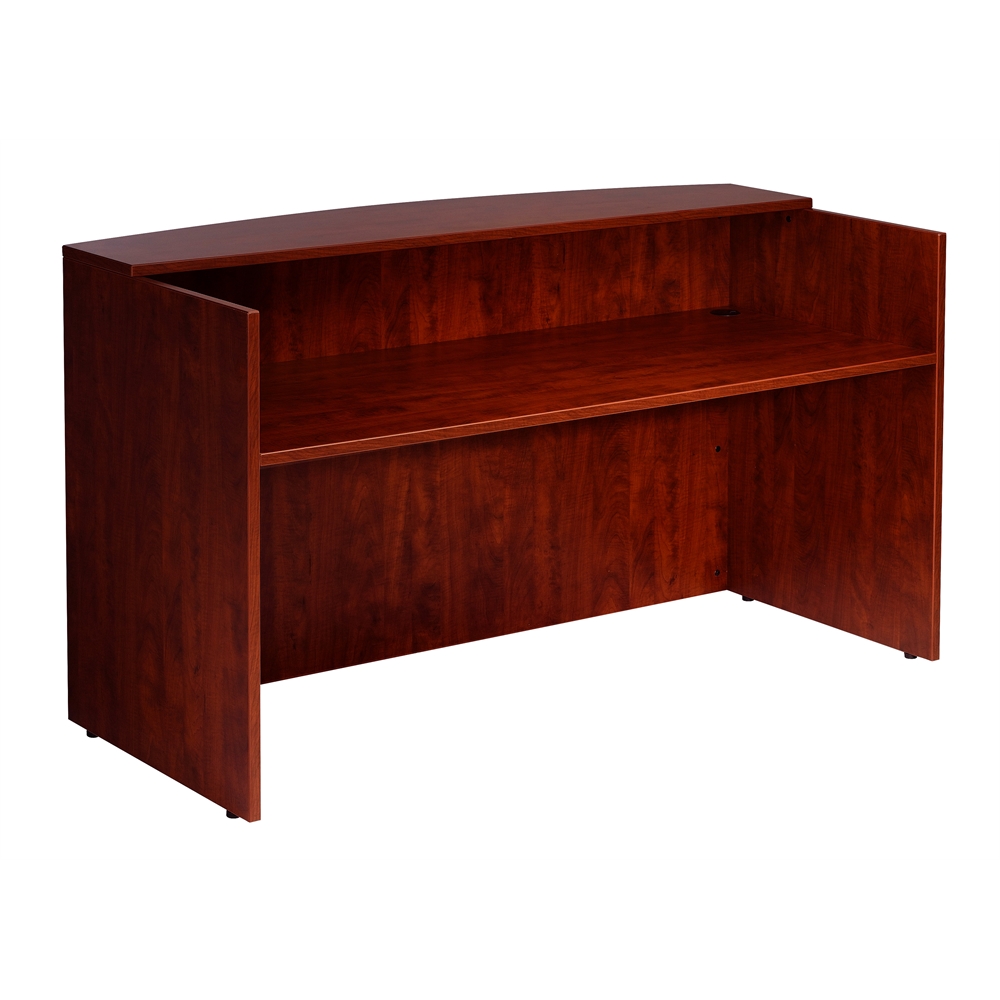 Boss Reception Desk, 71W X 30/36D X 42H, Mahogany. Picture 1
