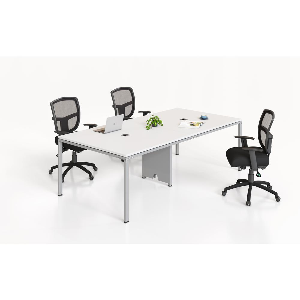 Meeting Table 95 X 47 White , White. Picture 1