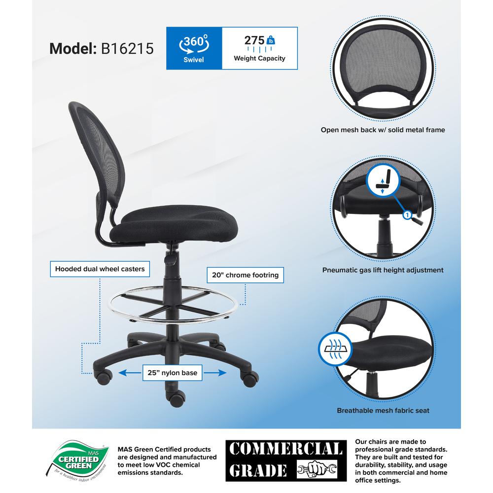 Boss Mesh Drafting Stool. Picture 5