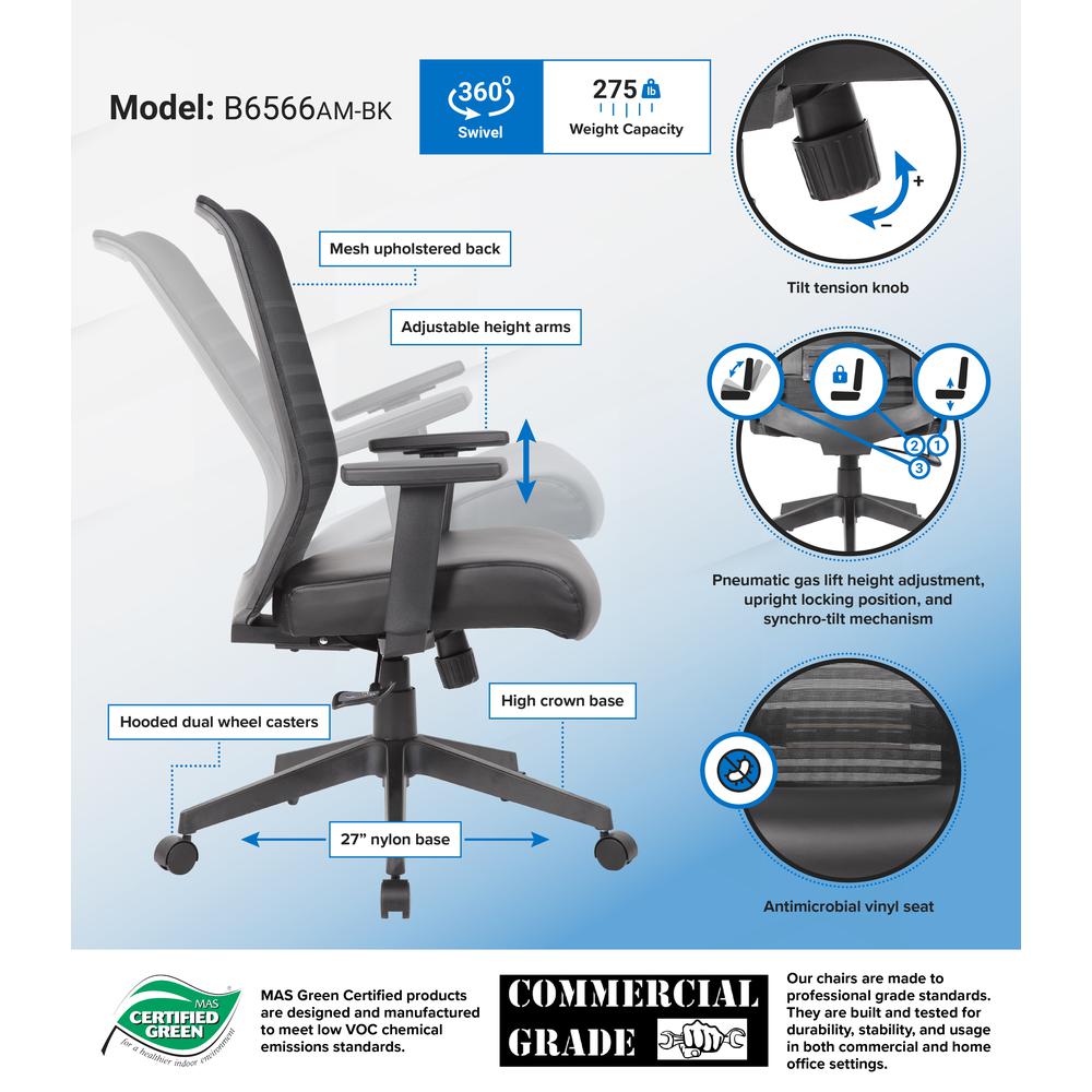 Boss Mesh and Antimicrobial Task Chair. Picture 7