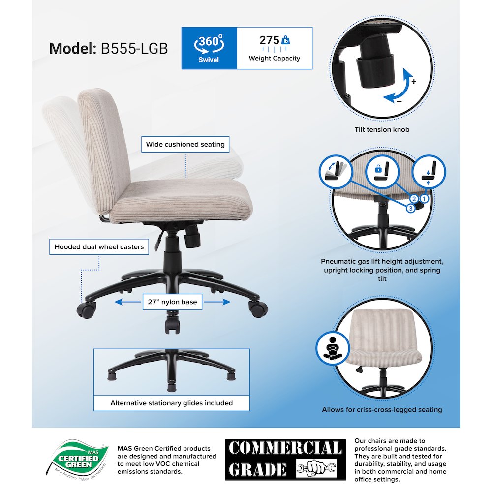 Boss Criss Cross Chair, Beige. Picture 8