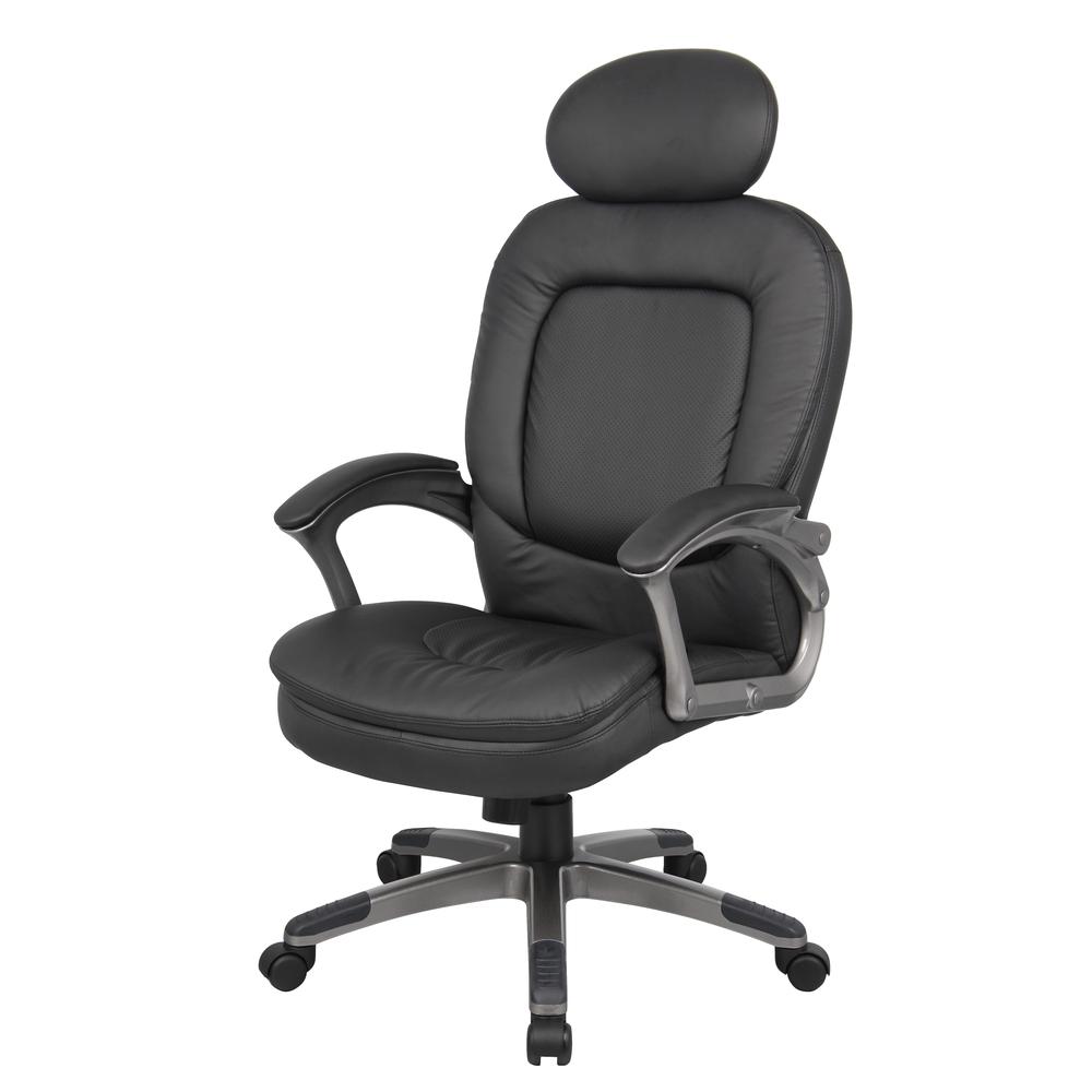 Boss Executive Pillow Top Chair W/ Headrest. Picture 3