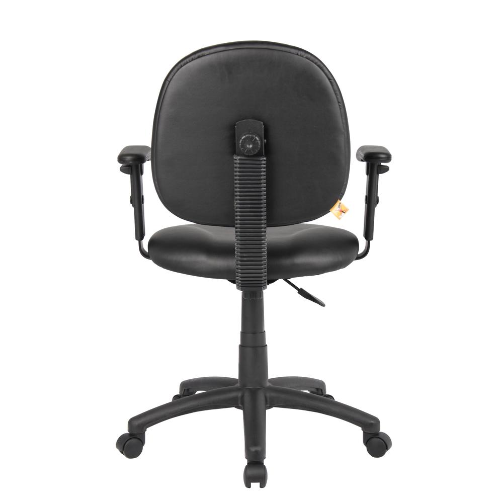 Boss Diamond Task Chair In Black Caressoft W/ Adjustable Arms. Picture 2