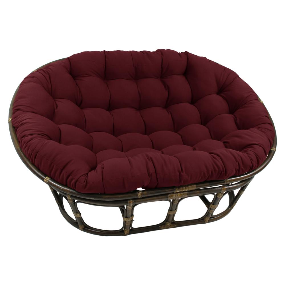 Rattan Double Papasan  Chair with Twill Cushion. Picture 1