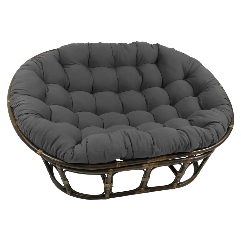 Rattan Double Papasan  Chair with Twill Cushion. Picture 1