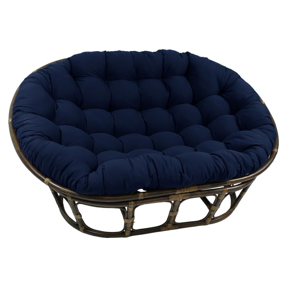 Rattan Double Papasan  Chair with Twill Cushion. Picture 1