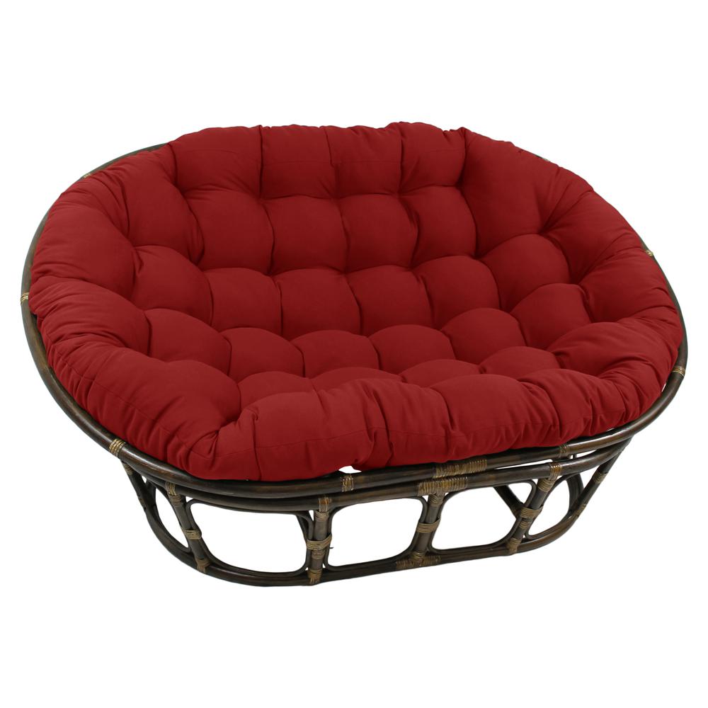 Rattan Double Papasan  Chair with Twill Cushion. Picture 1