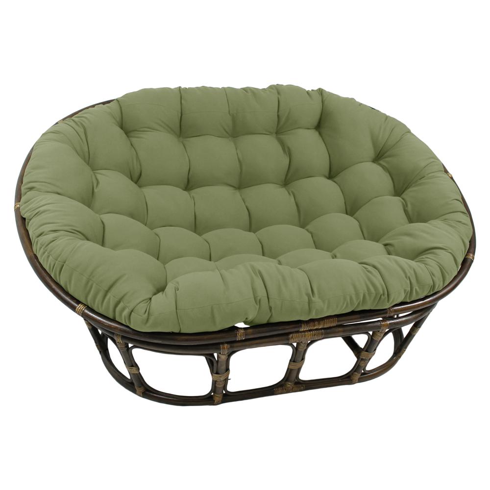Rattan Double Papasan  Chair with Twill Cushion. Picture 1