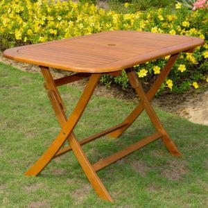 Acacia Rectangular Folding Table. Picture 1