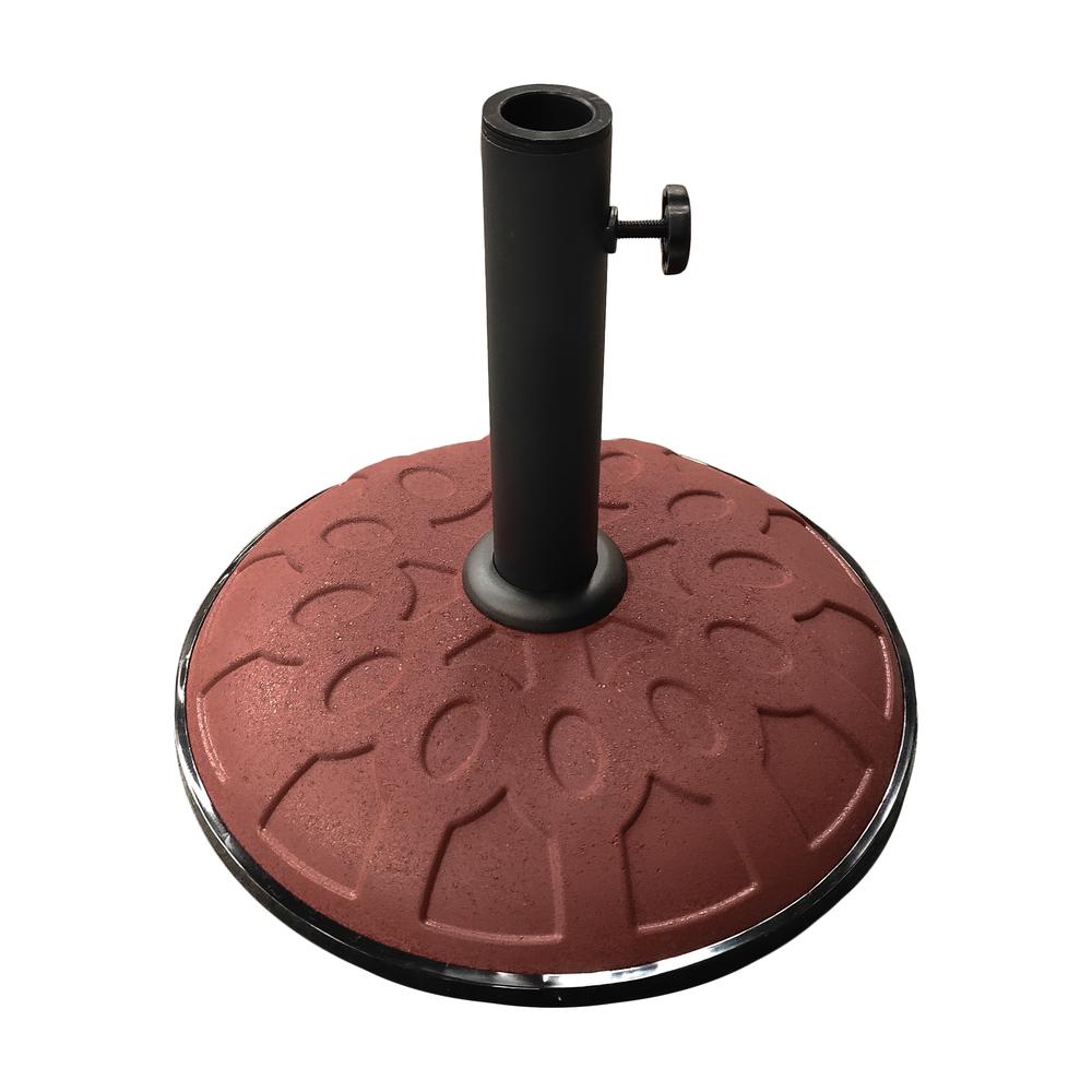 25-Pound Resin Compound Umbrella Base Terra Cotta. Picture 1