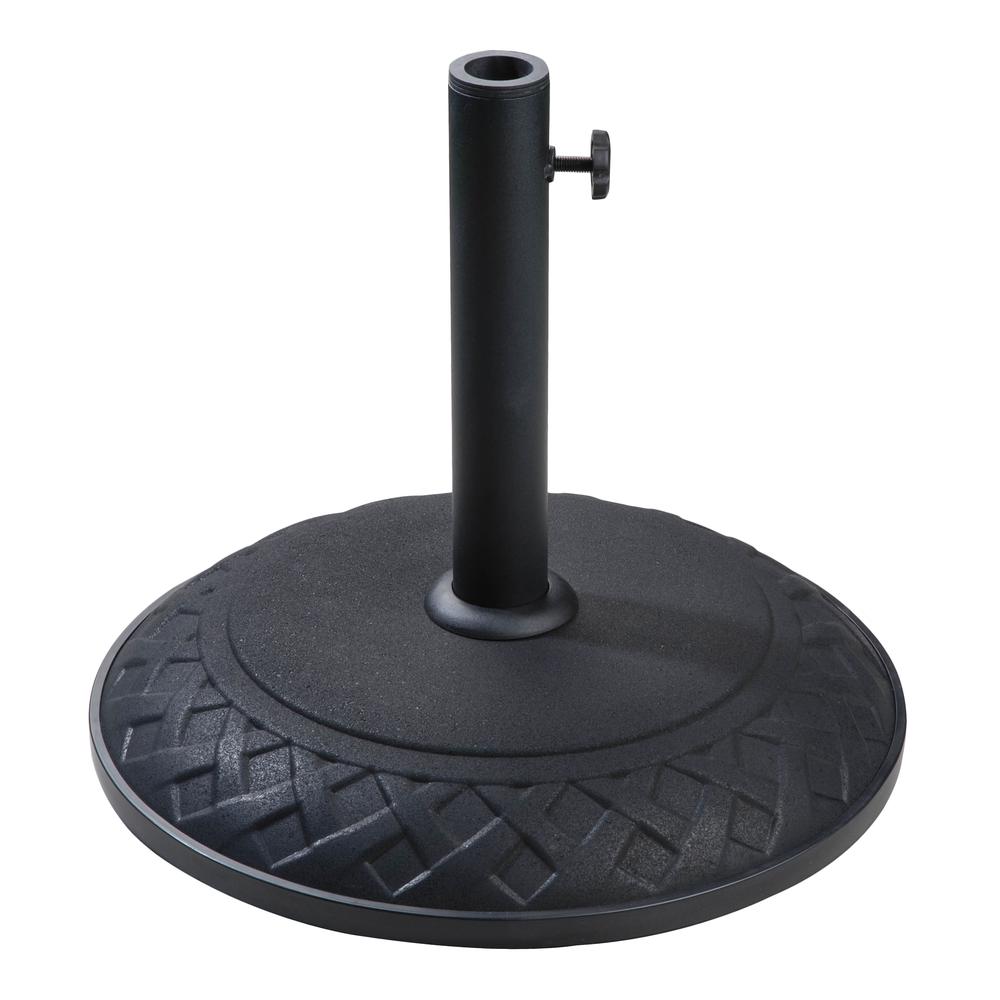 Compound Resin Basket Weave Umbrella Stand. Picture 1