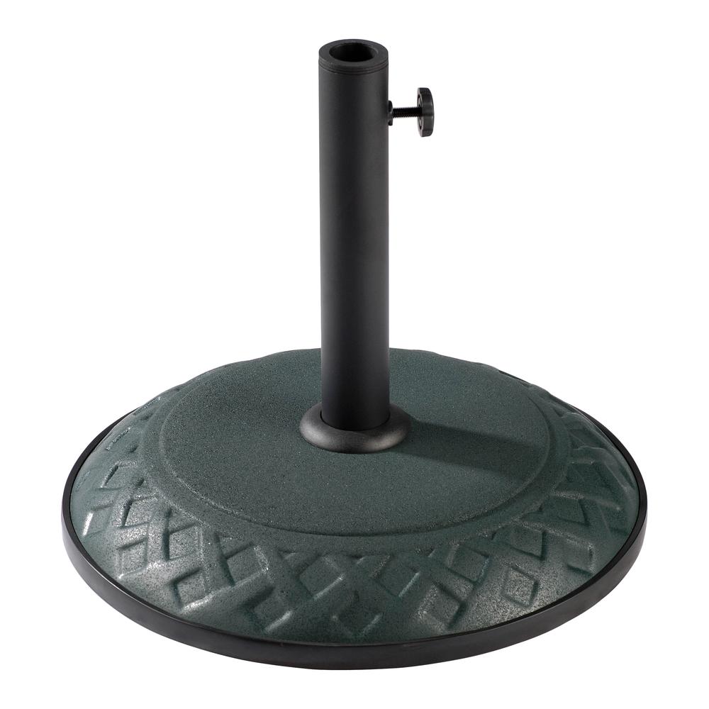 Compound Resin Basket Weave Umbrella Stand. Picture 1