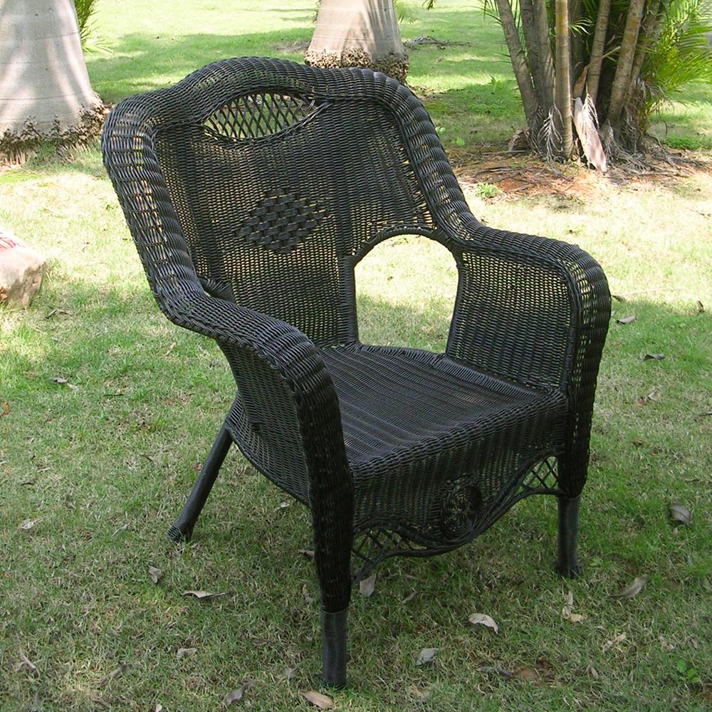 Riviera Resin Wicker/Aluminum Outdoor Dining Chair. Picture 1