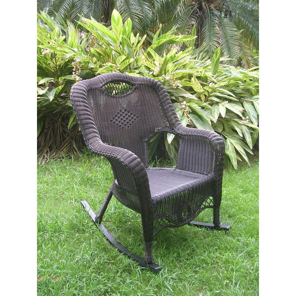 Resin Wicker Indoor/Outdoor Rocker. Picture 1
