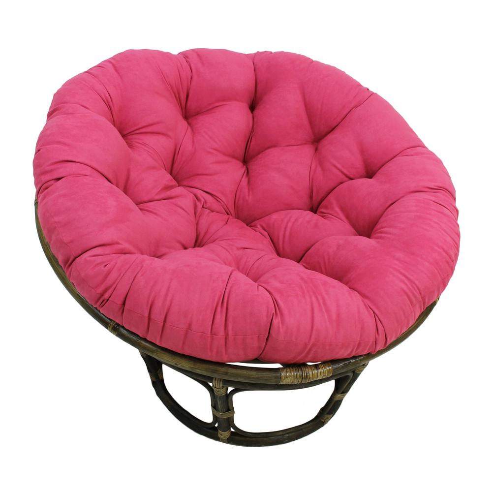 Rattan 42-Inch Papasan Chair with Micro Suede Cushion. Picture 1