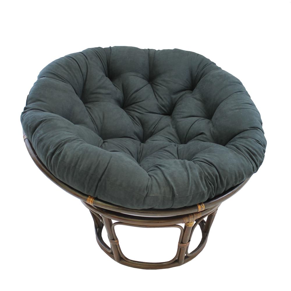 Rattan 42-Inch Papasan Chair with Micro Suede Cushion. Picture 1