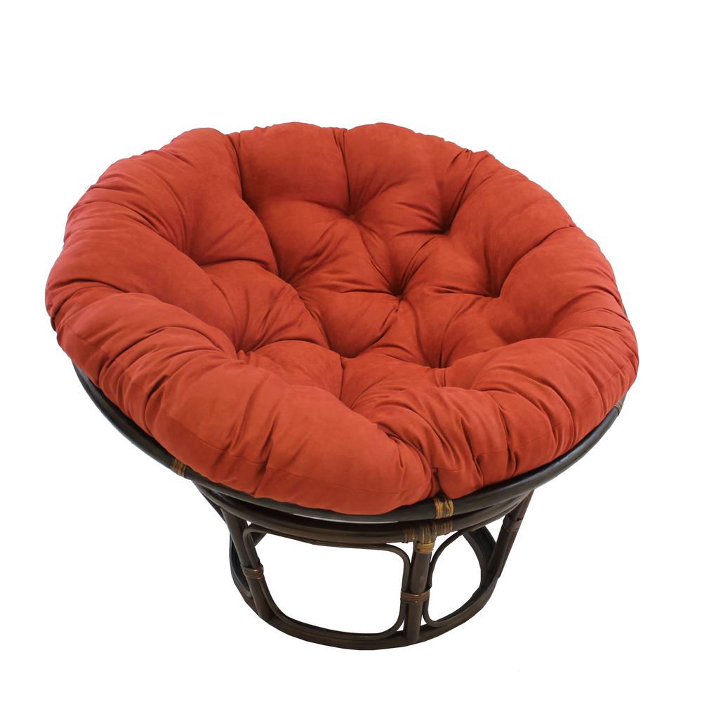 Rattan 42-Inch Papasan Chair with Micro Suede Cushion. Picture 1