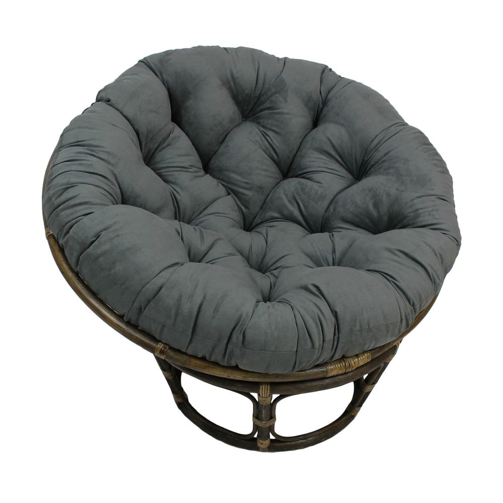 Rattan 42-Inch Papasan Chair with Micro Suede Cushion. Picture 1