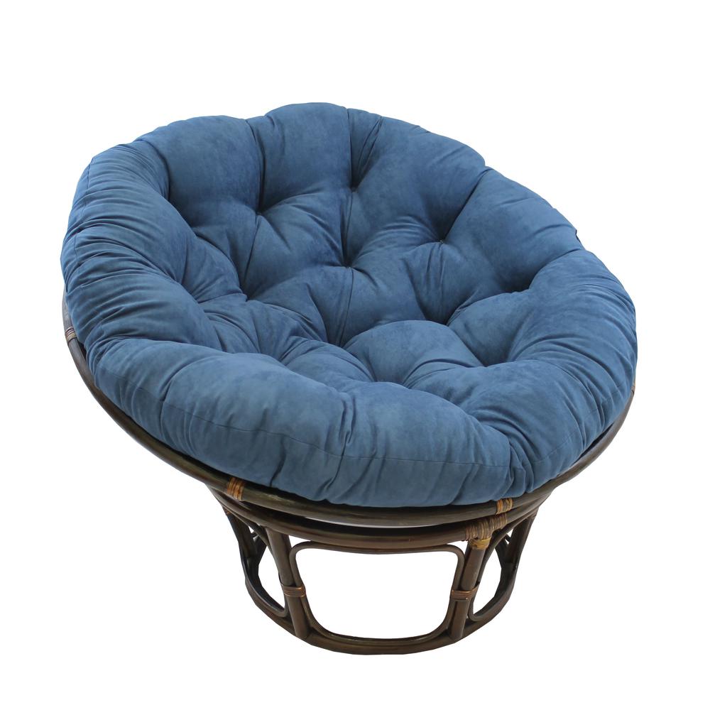 Rattan 42-Inch Papasan Chair with Micro Suede Cushion. Picture 1
