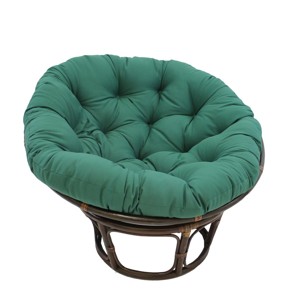 42-Inch Rattan Papasan Chair with Solid Twill Cushion. Picture 1