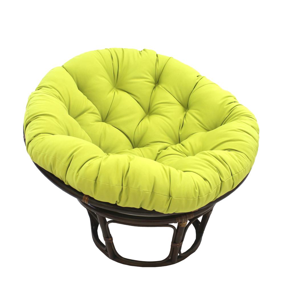 42-Inch Rattan Papasan Chair with Solid Twill Cushion. Picture 1