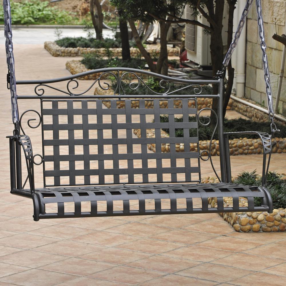 Mandalay Iron Hanging Swing. Picture 1