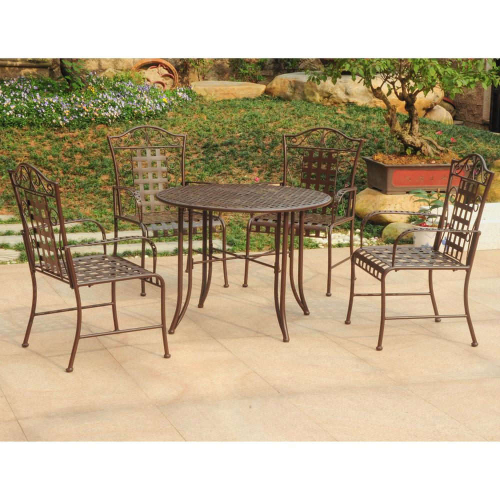 Mandalay Set of 5 Outdoor Dining Group. Picture 1