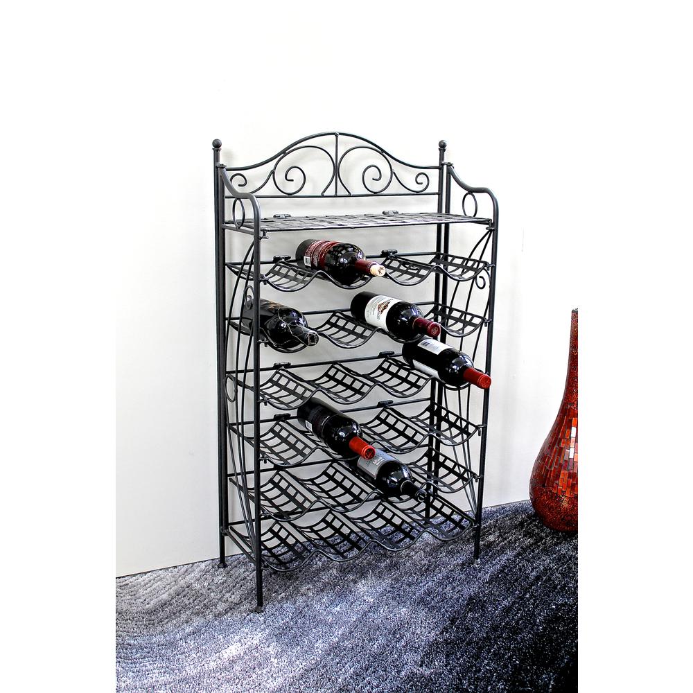 Iron 24-Bottle Wine Rack. Picture 1