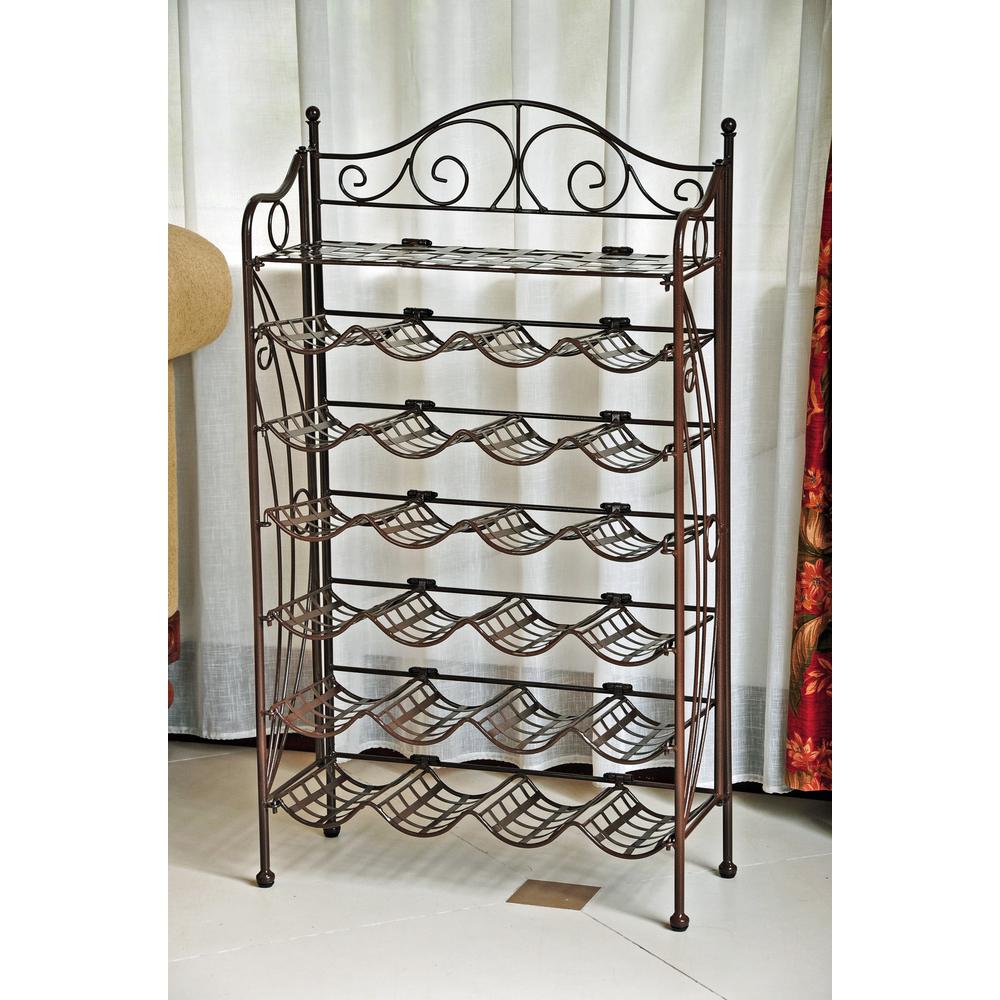 Iron 24-Bottle Wine Rack. Picture 1