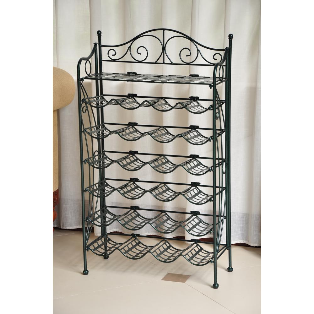 Iron 24-Bottle Wine Rack. Picture 1