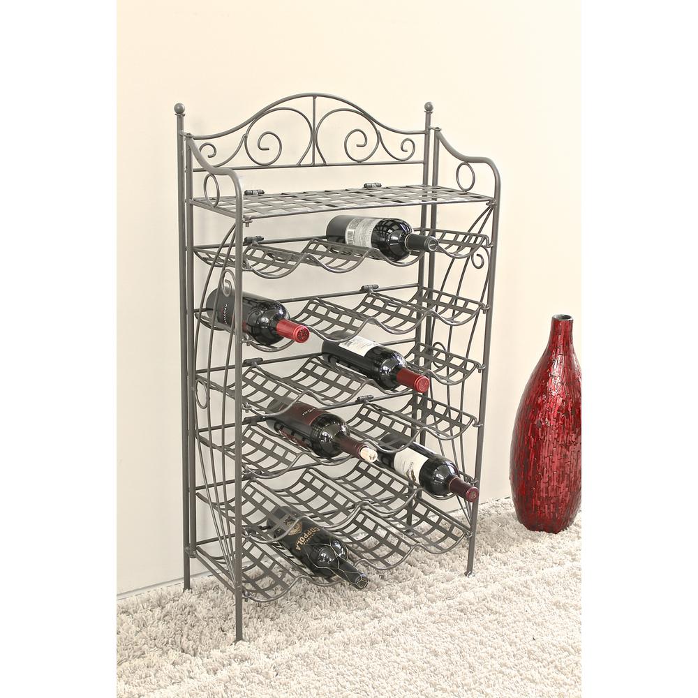 Iron 24-Bottle Wine Rack. Picture 2