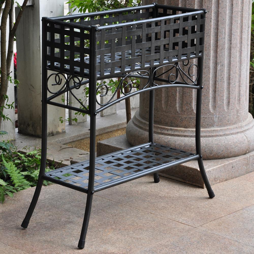 Mandalay Iron Rectangular Plant Stand. Picture 2