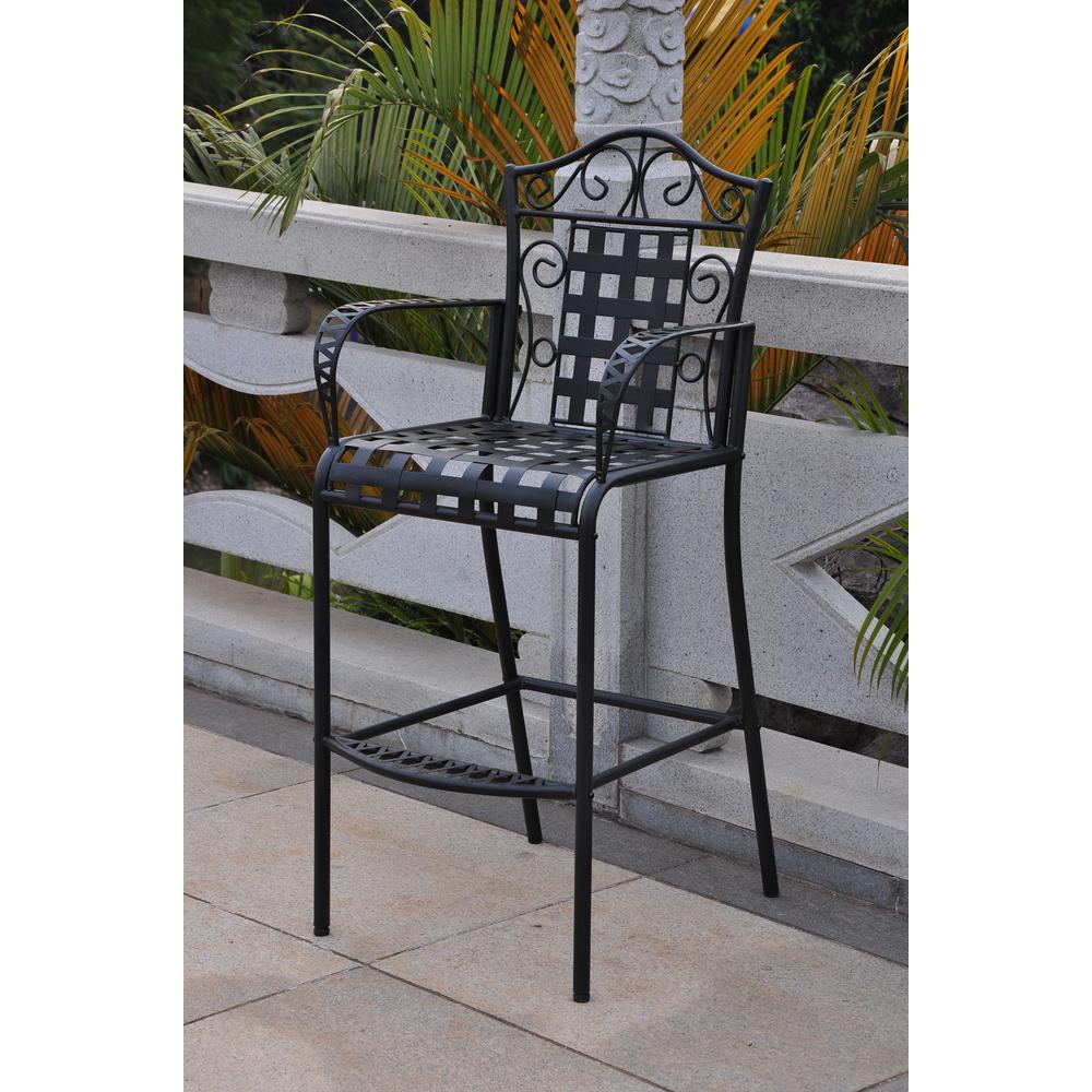 Set of 2 Mandalay Iron Bar Height Chair. Picture 1