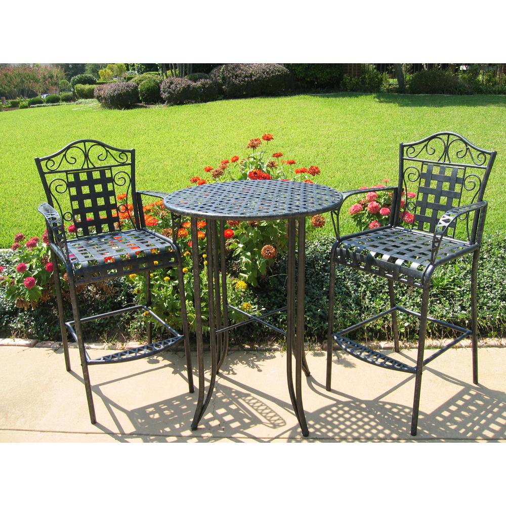 Set of Three Iron Bar Bistro. Picture 1