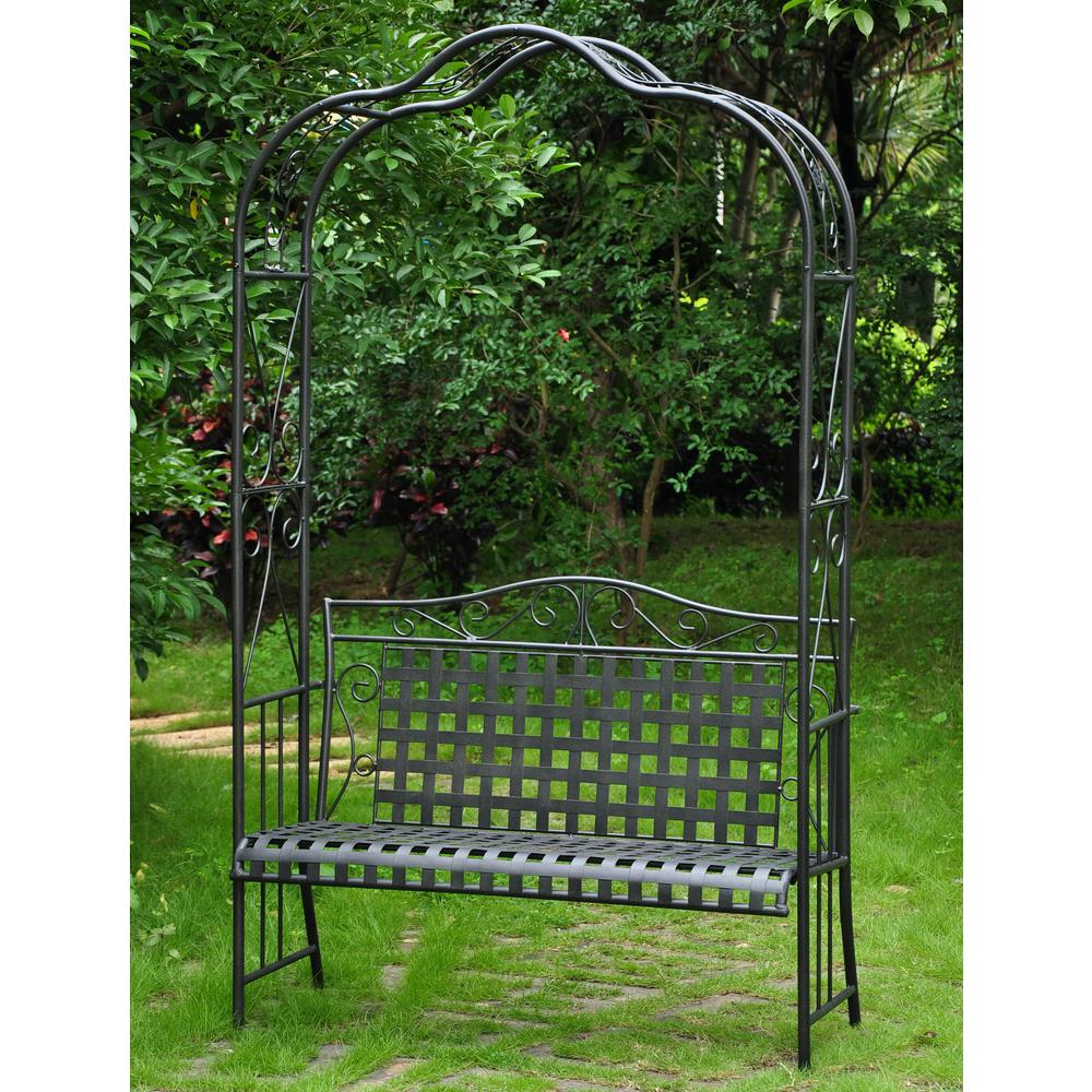 Mandalay Iron Arbor Bench. Picture 1