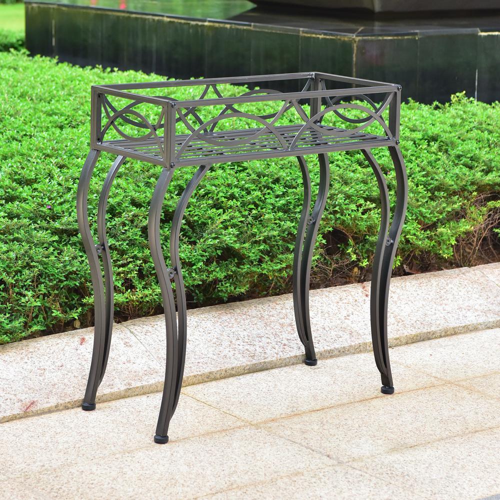 Segovia Iron Rectangular Plant Stand. Picture 1