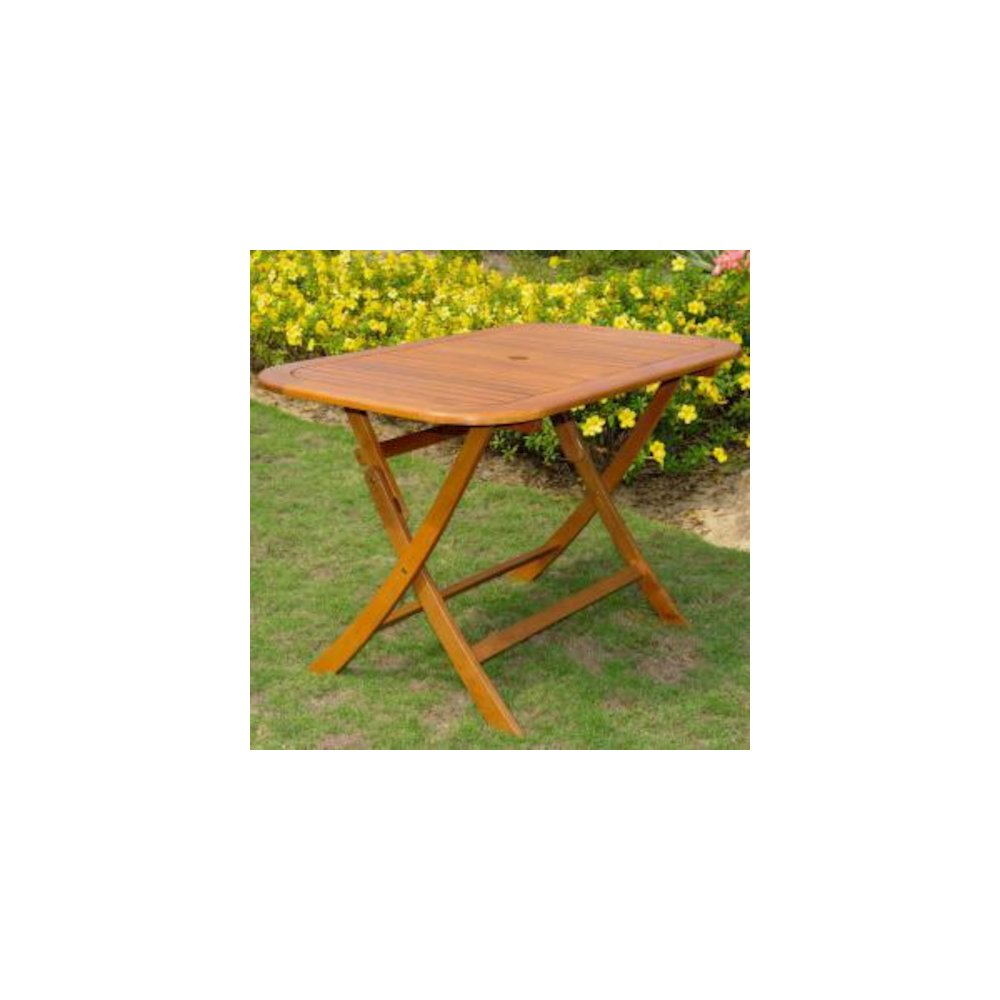 Acacia Rectangular Folding Table. Picture 1