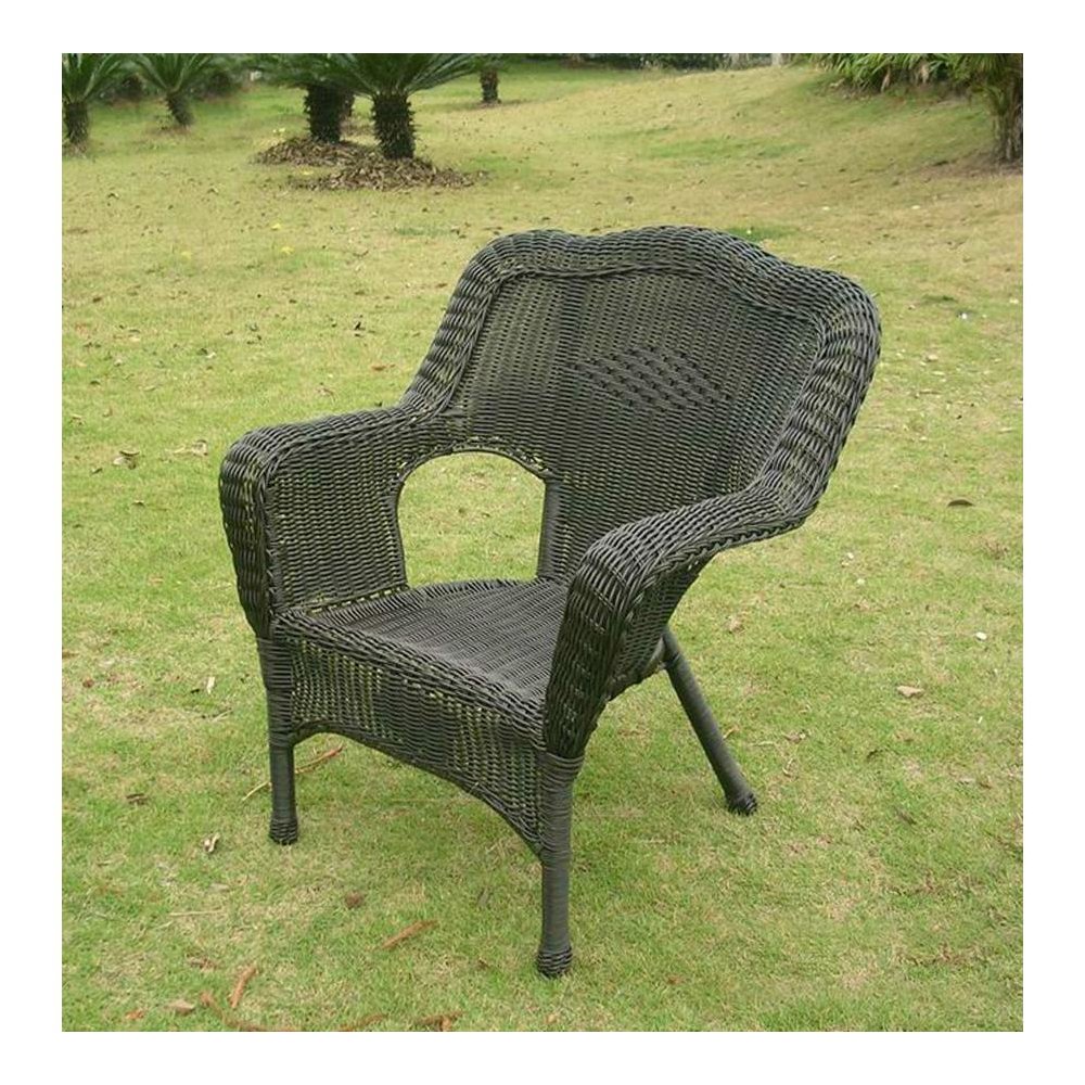 Camelback Resin Wicker Patio Chair. Picture 1