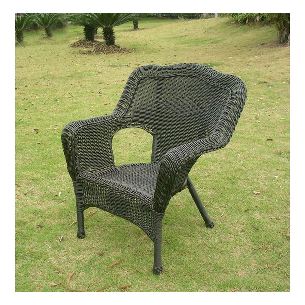 Camelback Resin Wicker Patio Chairs (Set of 2). Picture 1