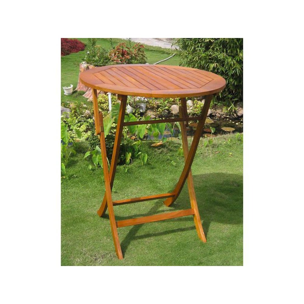 Royal Tahiti Outdoor 36" Bar Height Round Folding Table. Picture 1