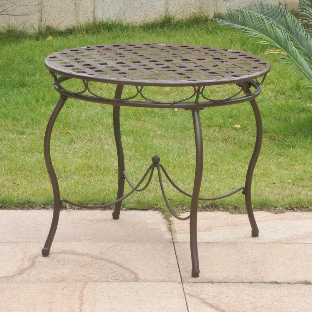 Nailhead Iron Bistro Table. Picture 1