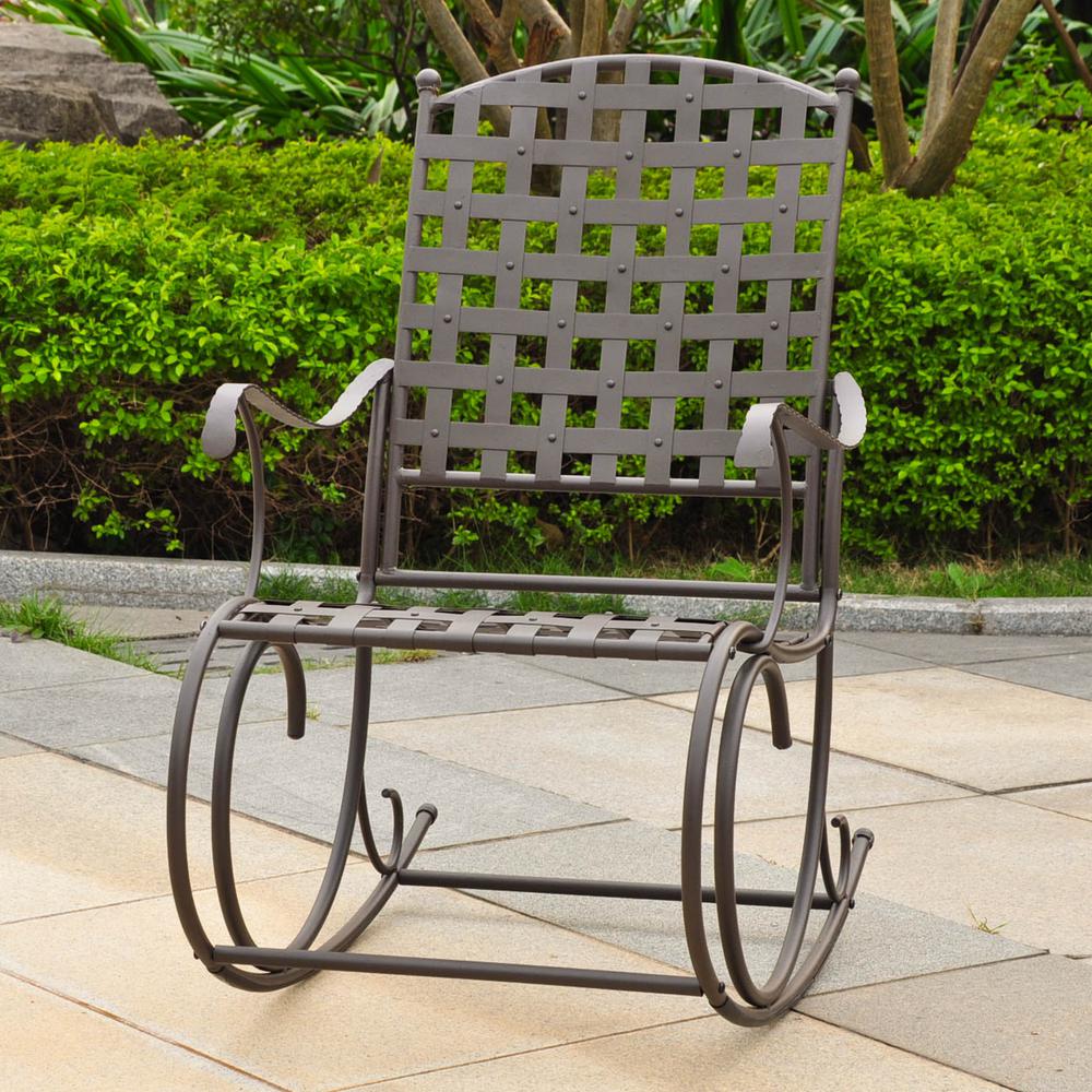 Santa Fe Iron Nailhead Rocker. Picture 1