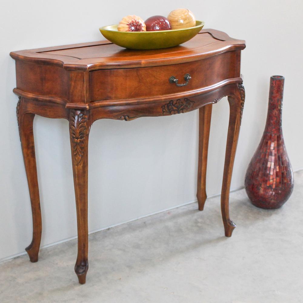 Carved One Drawer Wall Table. Picture 2