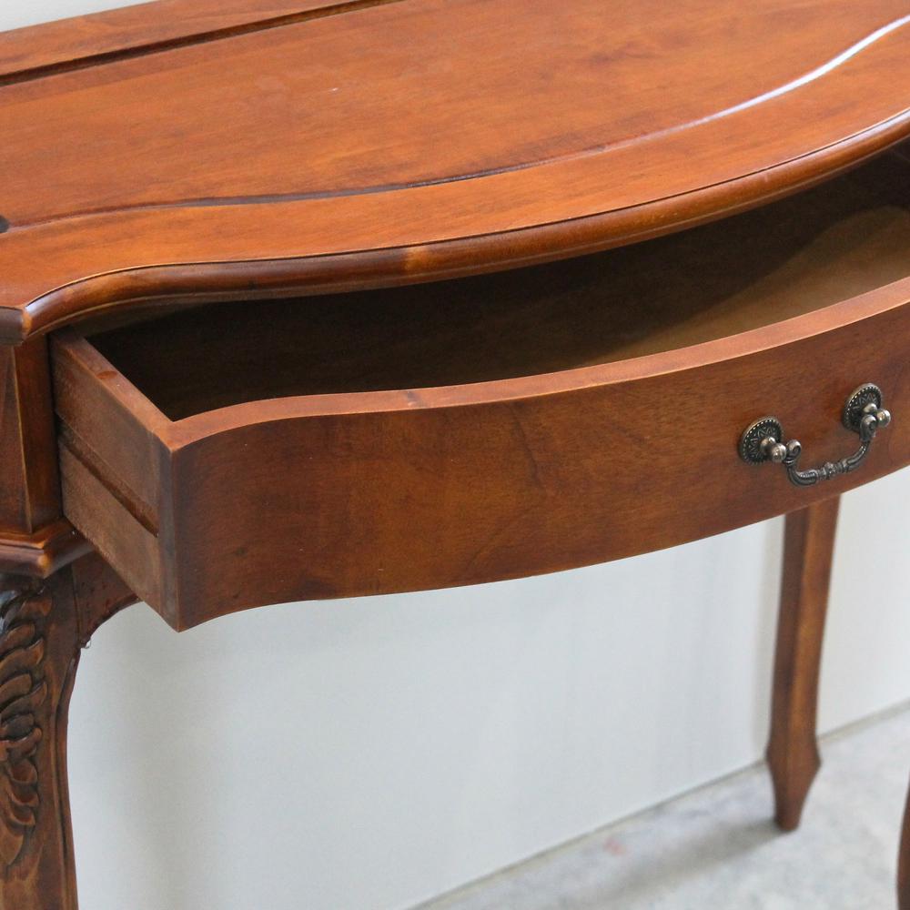 Carved One Drawer Wall Table. Picture 1