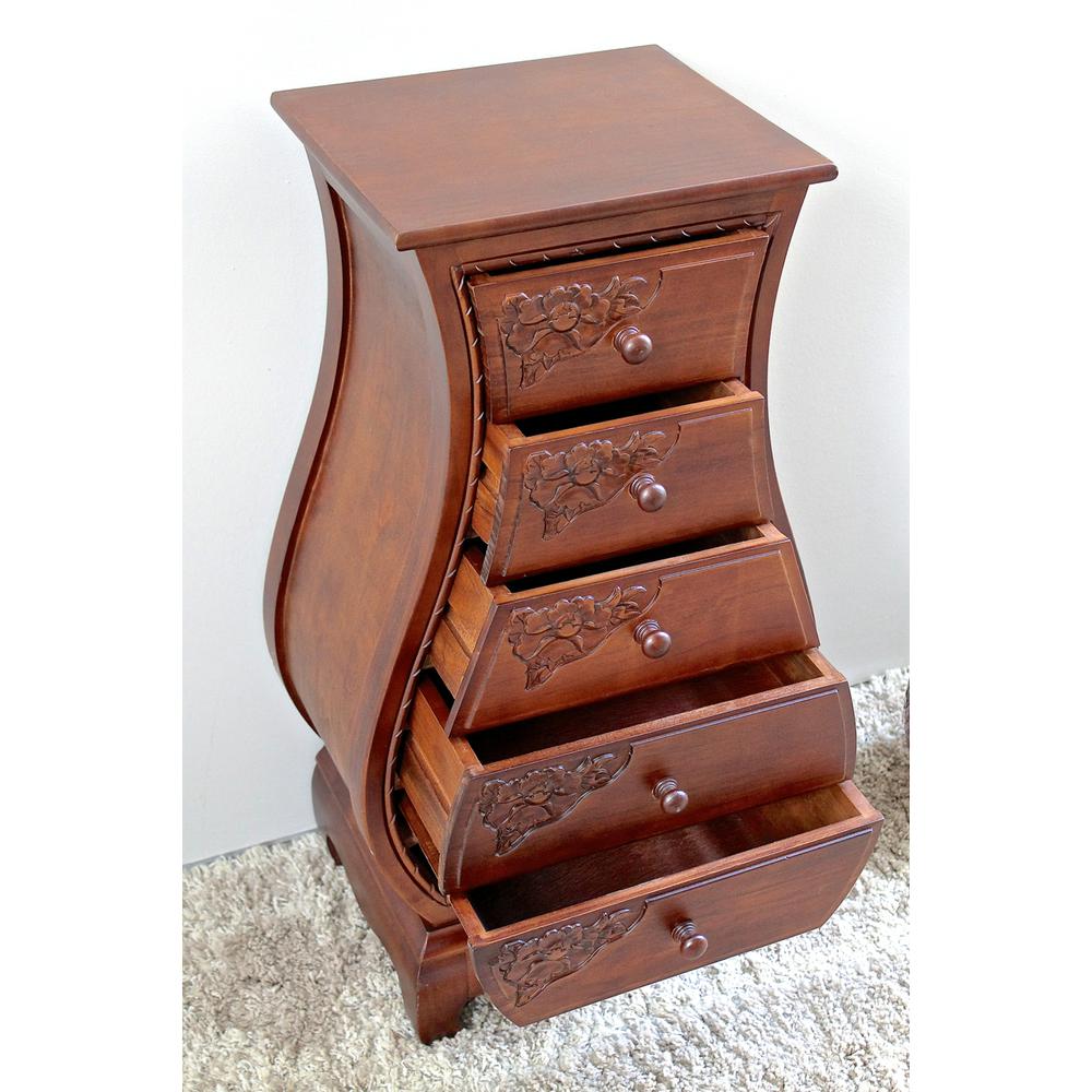 Five Drawer Bombay What Not Chest. Picture 1