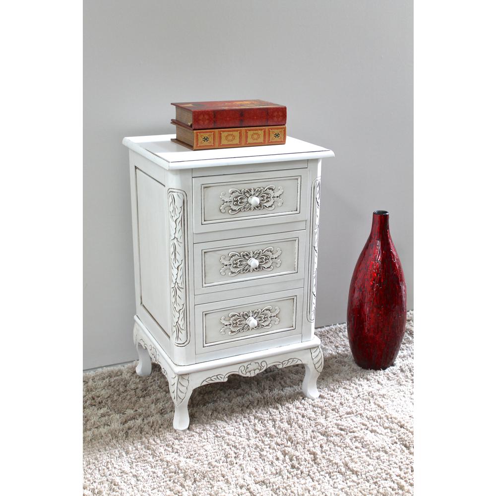 Carved Wood Three End Table. Picture 2