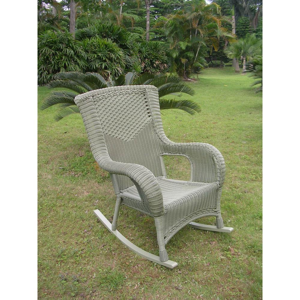 San Tropez Resin Wicker Aluminum Rocker. Picture 1
